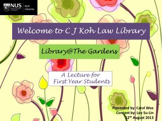 Welcome to C J Koh Law Library