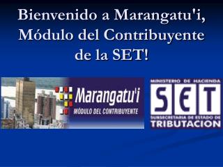 Bienvenido a Marangatu'i, Módulo del Contribuyente de la SET!