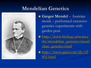 Mendelian Genetics