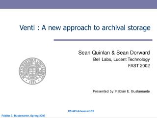 Venti : A new approach to archival storage