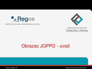 Obrazac JOPPD - uvod