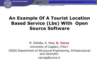 An Example Of A Tourist Location Based Service (Lbs) With Open Source Software