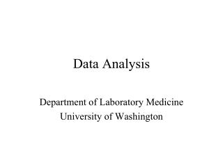 Data Analysis