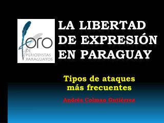 la libertad de expresión en Paraguay