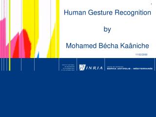 Human Gesture Recognition by Mohamed Bécha Kaâniche