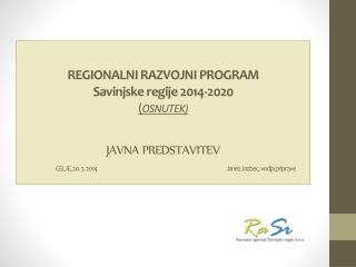 STRUKTURA RRP SAVINJSKE REGIJE 2014-2020