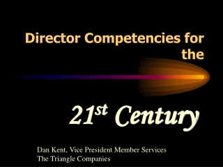 Director Competencies for the