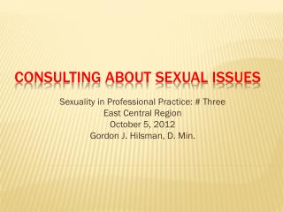 Consulting about Sexual Issues