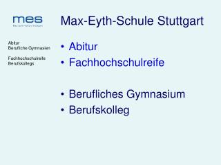 Max-Eyth-Schule Stuttgart