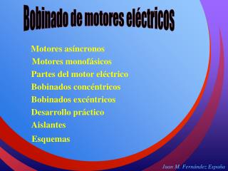 Partes del motor eléctrico