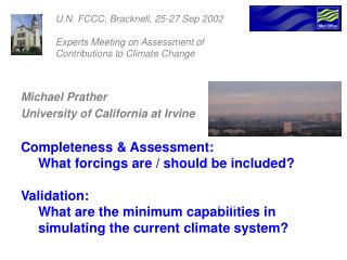 U.N. FCCC, Bracknell, 25-27 Sep 2002 		Experts Meeting on Assessment of