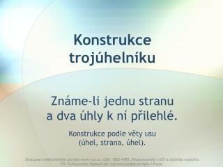 Konstrukce trojúhelníku