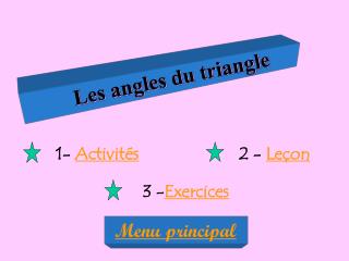 Les angles du triangle