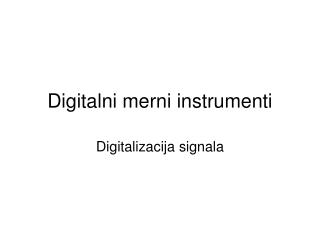 Digitalni merni instrumenti