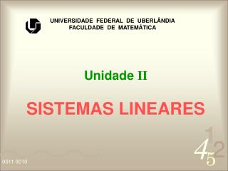 UNIVERSIDADE FEDERAL DE UBERLÂNDIA FACULDADE DE MATEMÁTICA