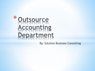 Outsource Accounting Department