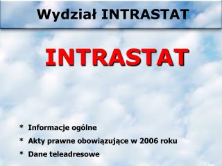 Wydział INTRASTAT