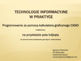 Technologie informacyjne w praktyce