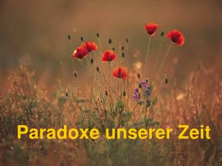 Paradoxe unserer Zeit