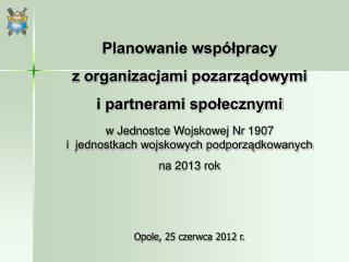 Planowanie współpracy z partnerami społecznymi