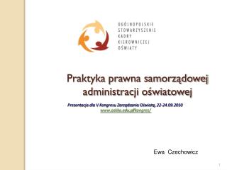 Praktyka prawna samorządowej administracji oświatowej