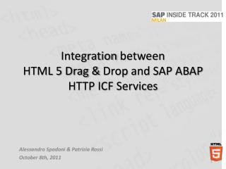 Integration between HTML 5 Drag &amp; Drop and SAP ABAP HTTP ICF Services