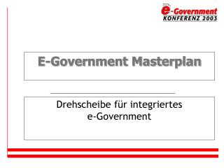 E-Government Masterplan