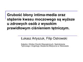 Ł ukasz Artyszuk, Filip Ostrowski