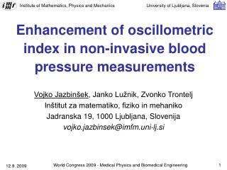 Enhancement of oscillometric index in non-invasive blood pressure measurements