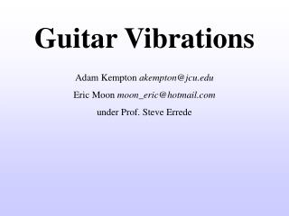 Guitar Vibrations