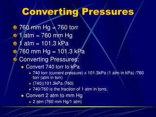 Converting Pressures