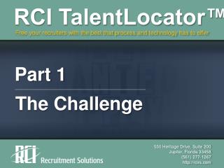 RCI TalentLocator, Part 1 - The Challenge