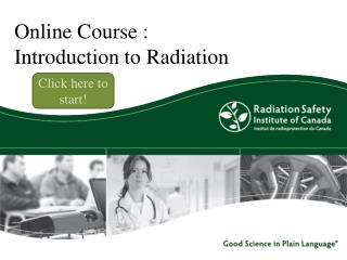 Online Course : Introduction to Radiation