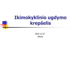 Ikimokyklinio ugdymo krepšelis