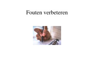 Fouten verbeteren