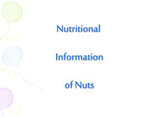 Nutritional Information of Nuts