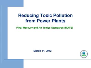 Reducing Toxic Pollution from Power Plants