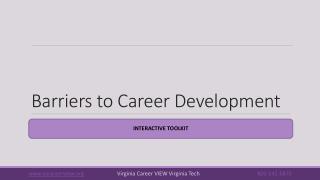 Barriers to Career Development