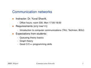 Communication networks