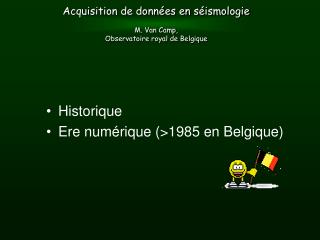 Historique Ere numérique (&gt;1985 en Belgique)