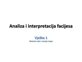 Analiza i interpretacija facijesa