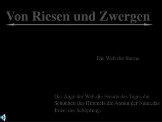 Von Riesen und Zwergen Die Welt der Sterne