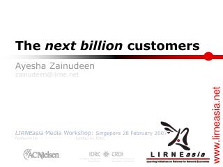 The next billion customers