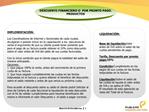 DESCUENTO FINANCIERO O POR PRONTO PAGO. PRODUCTOS