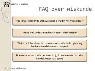 FAQ over wiskunde