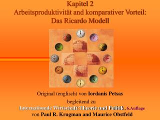 Kapitel 2 Arbeitsproduktivität and komparativer Vorteil: Das Ricardo Modell