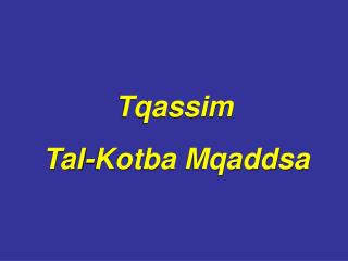 Tqassim Tal-Kotba Mqaddsa