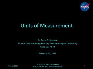 Units of Measurement