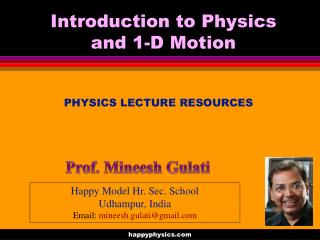 Physics Lecture Resources