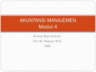 AKUNTANSI MANAJEMEN Modul 4